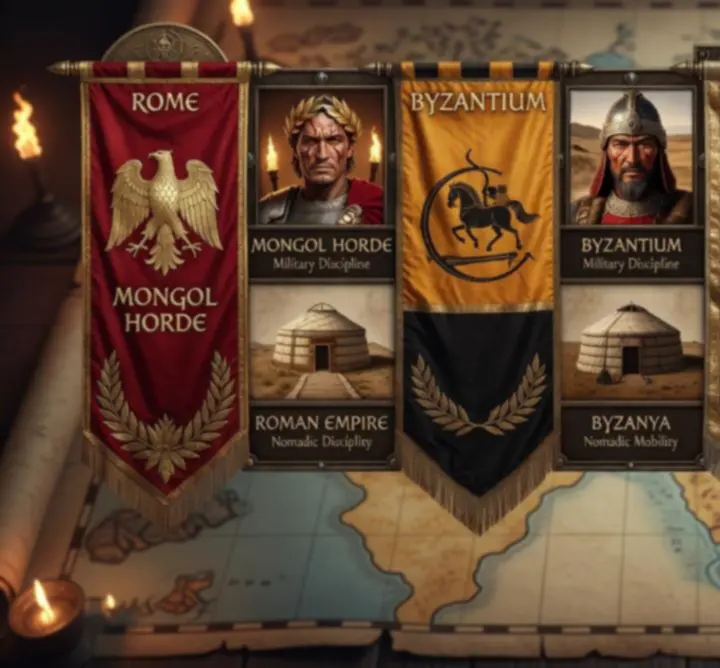 Frakcióválasztó képernyő a AGNIESZKA BĄBERSKA ZAKŁAD FRYZJERSKI SU ESTILO játékban