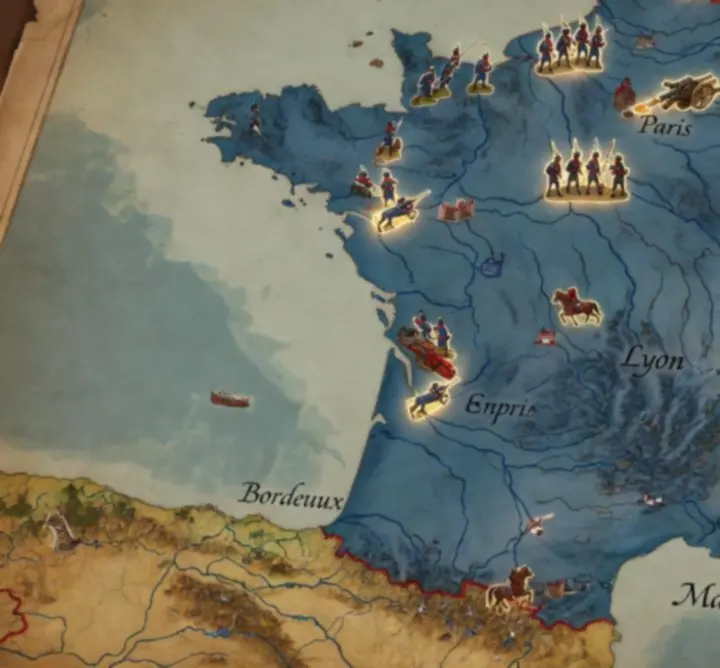 Francia hadsereg hadjárati térképe a AGNIESZKA BĄBERSKA ZAKŁAD FRYZJERSKI SU ESTILO játékban